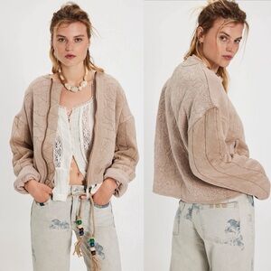 Free People Rose Zip Up Sweatshirt Jacket